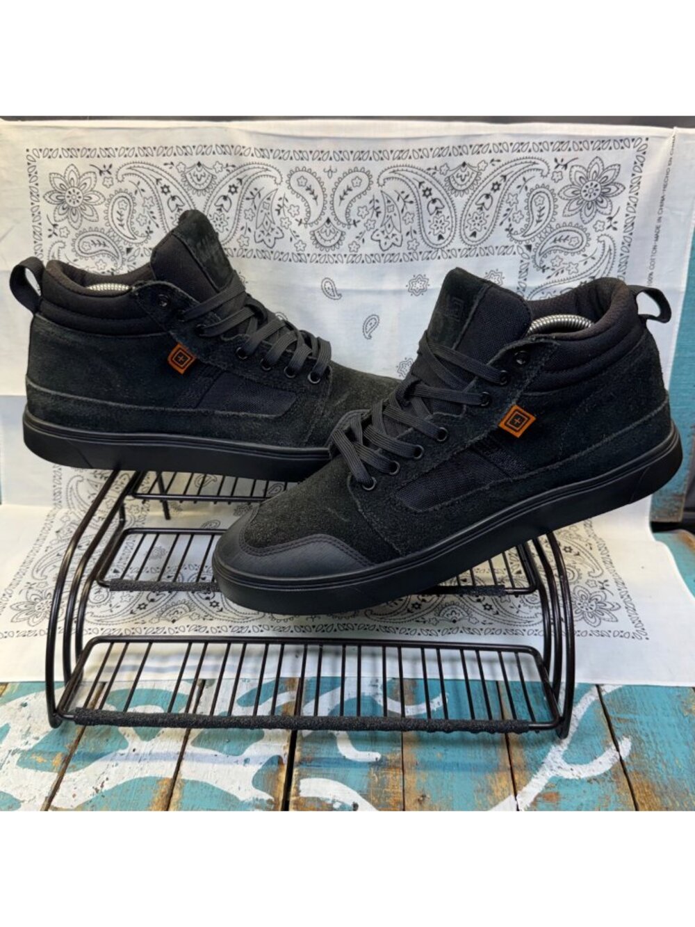 5.11 Tactical Norris Hi Black Vibram Puncture Resistant Sneakers Mens Sz 10.5